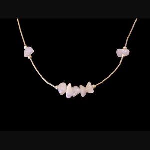 Vintage South West Style Liquid Silver Sodalite Stone Choker Necklace 15.25"